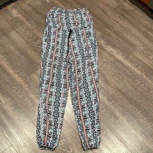 Pink Rose Aztec print strapless jumpsuit